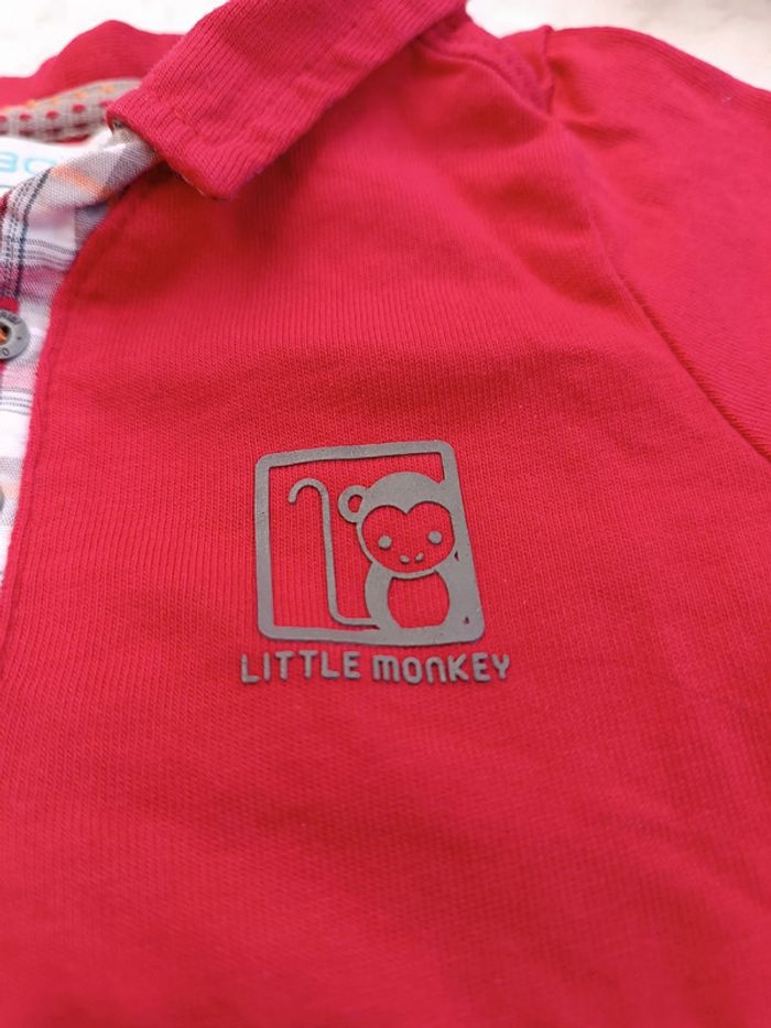 🔸T-shirt rouge manches courtes – Obaïbi – 6 mois🔸 - photo numéro 3