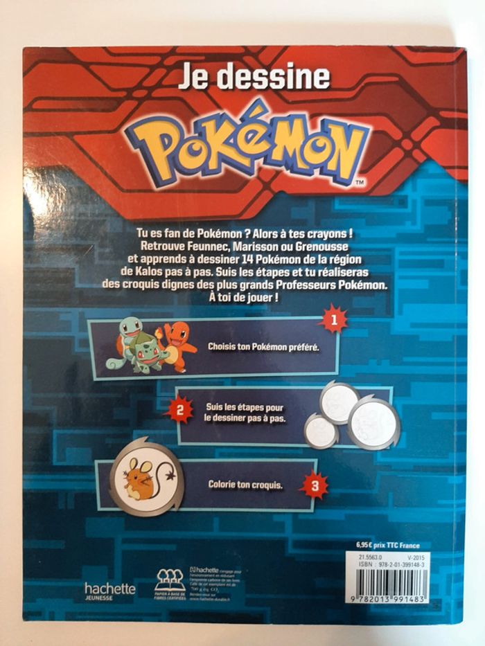 Livre je dessine les Pokémon. Hachette Jeunesse - photo numéro 2