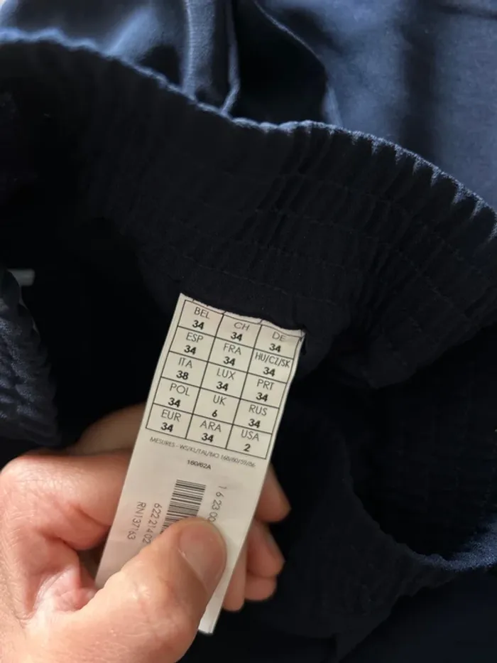 Pantalon fluide femme, promod, taille 34 marine - photo numéro 3