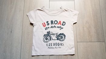 Maillot manche courte creme.  18 mois garçon