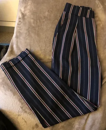 Pantalon large rayé