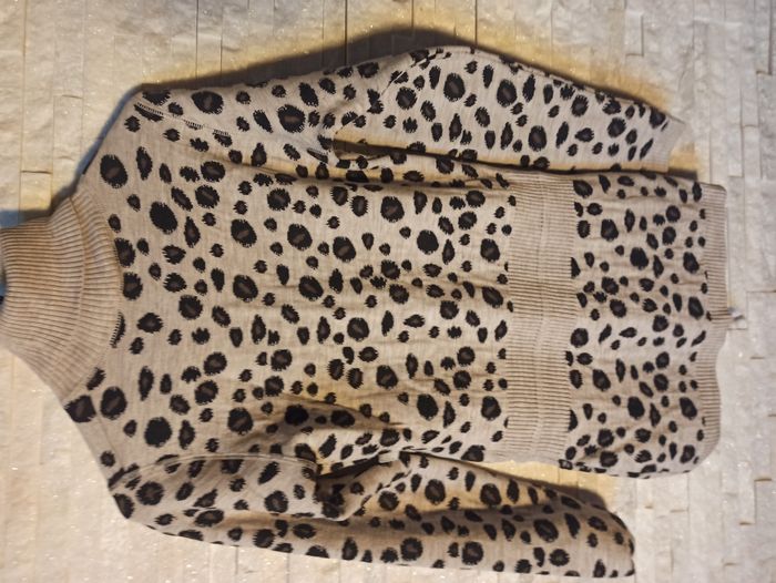 Pull Long Femme Beige Léopard Anti Flirt Taille S - photo numéro 4