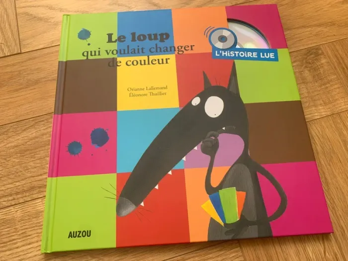 Livre CD audio grand album Auzou Le loup qui voulait changer de couleur - photo numéro 2