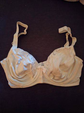 Soutien-gorge blanc avec broderie et dentelle - Néria - 95C