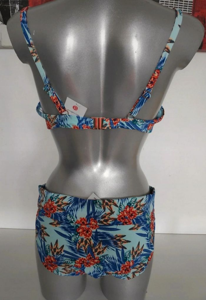 Maillot de bain fleuri Taille haute 40/100C - photo numéro 2