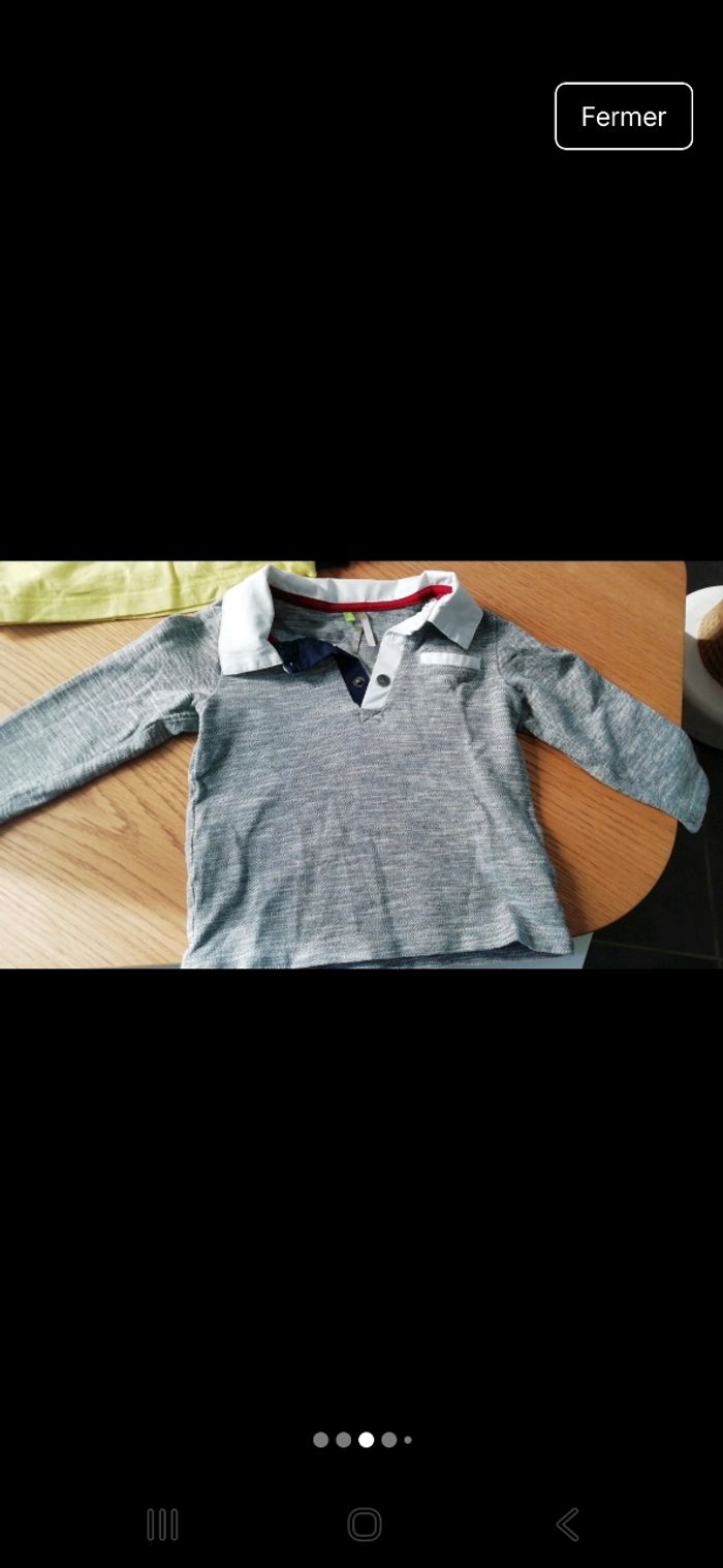 Lot t-shirts manches longues 18 mois - photo numéro 3