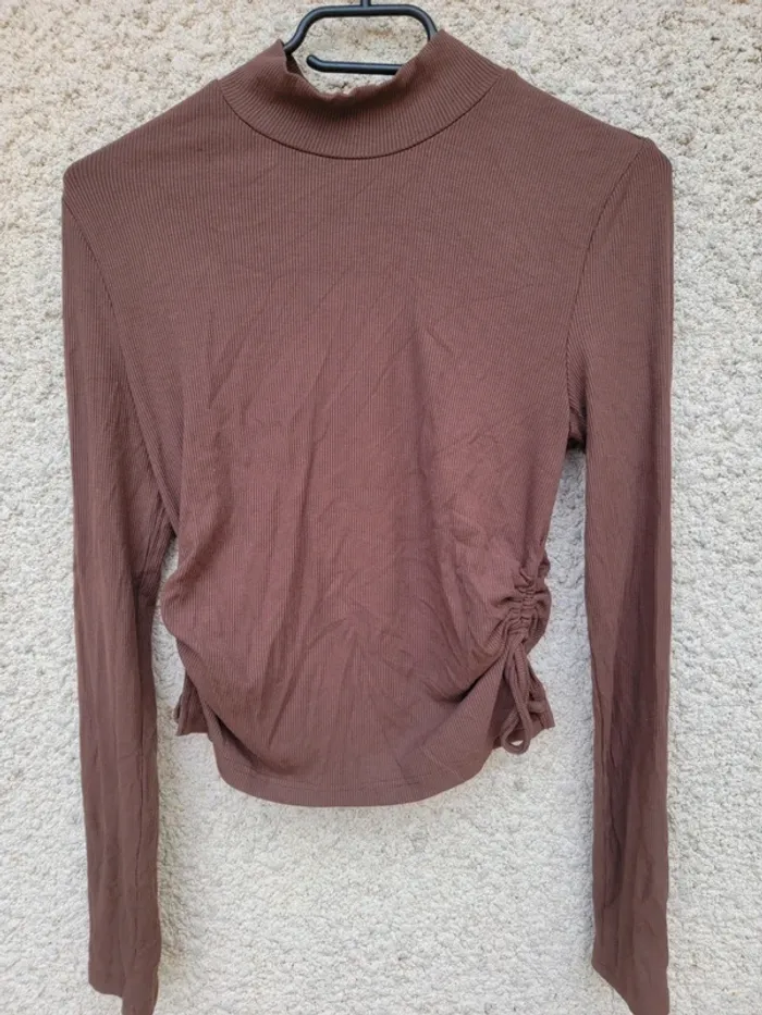 Crop top manches longues rétractable, vintage old money Y2K chic grunge - photo numéro 2