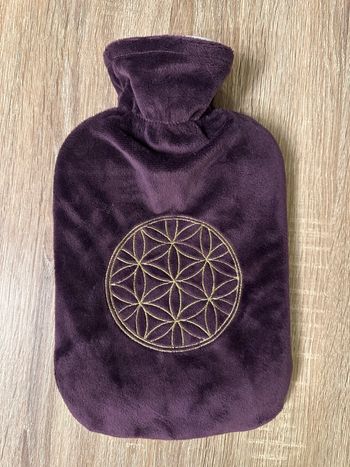 Bouillotte avec housse polaire violette – Fleur de Vie – parfait  état