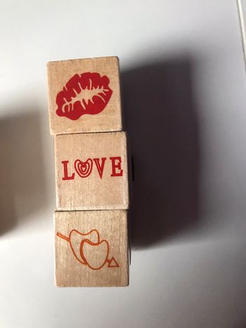 Lot de 3 tampons amour