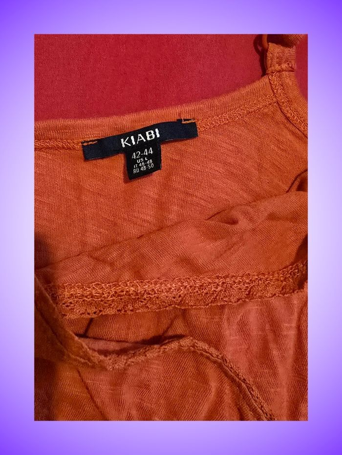 Débardeur Camisole Évasé Kiabi – Couleur Corail/Terre Cuite – Taille 42 XL 44 XXL – Très Bon État - photo numéro 3