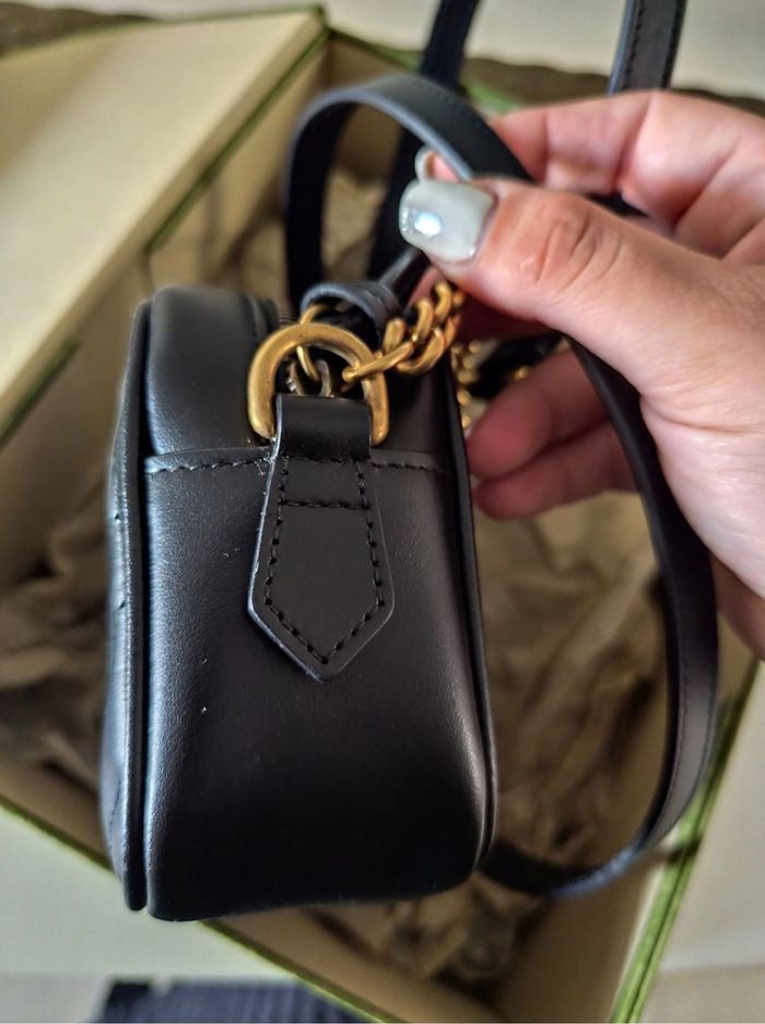 Sac bandoulière en cuir GG Marmont - photo numéro 5