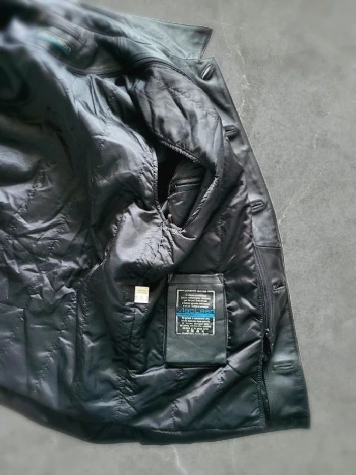 Veste En Cuir Véritable Vachette Homme Mac Lean Taille L Avec Doublure Noir - photo numéro 19