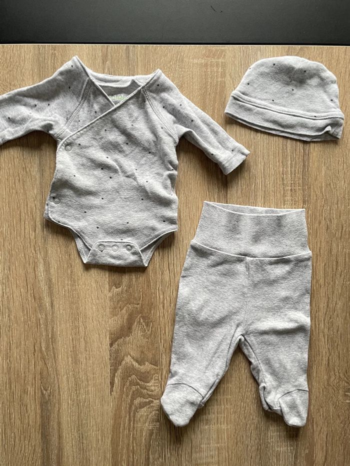 Ensemble body + legging + bonnet t.0m
