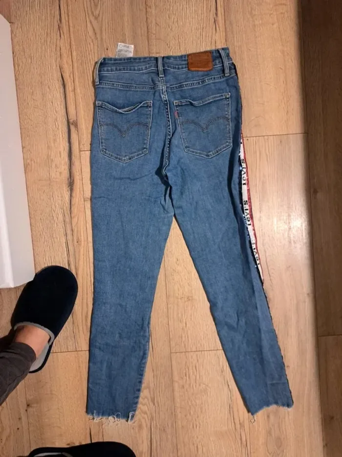 Jean levis high rise skinny W27 bleu - photo numéro 4