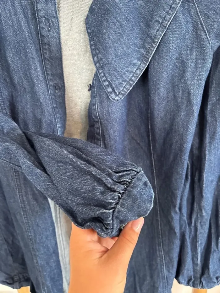 Robe courte en jean baby doll Zara taille XL - photo numéro 8