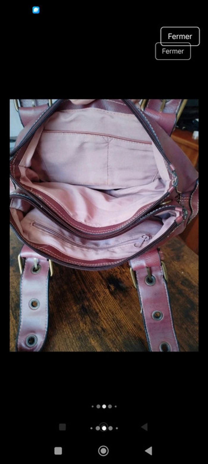 Sac à main similicuir cuir épaules vintage dressing - photo numéro 9