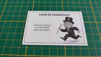 Carte caisse de communauté la case départ jeu de société Monopoly parties rapides Hasbro #C25