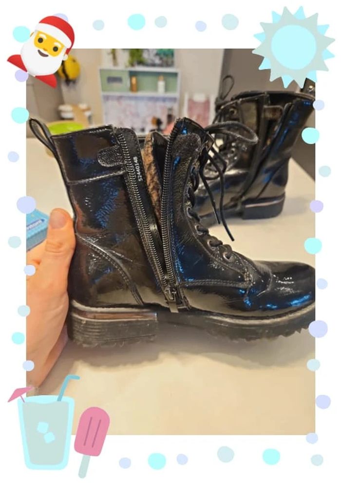 Chaussures bottines vernis fille 34 - photo numéro 3