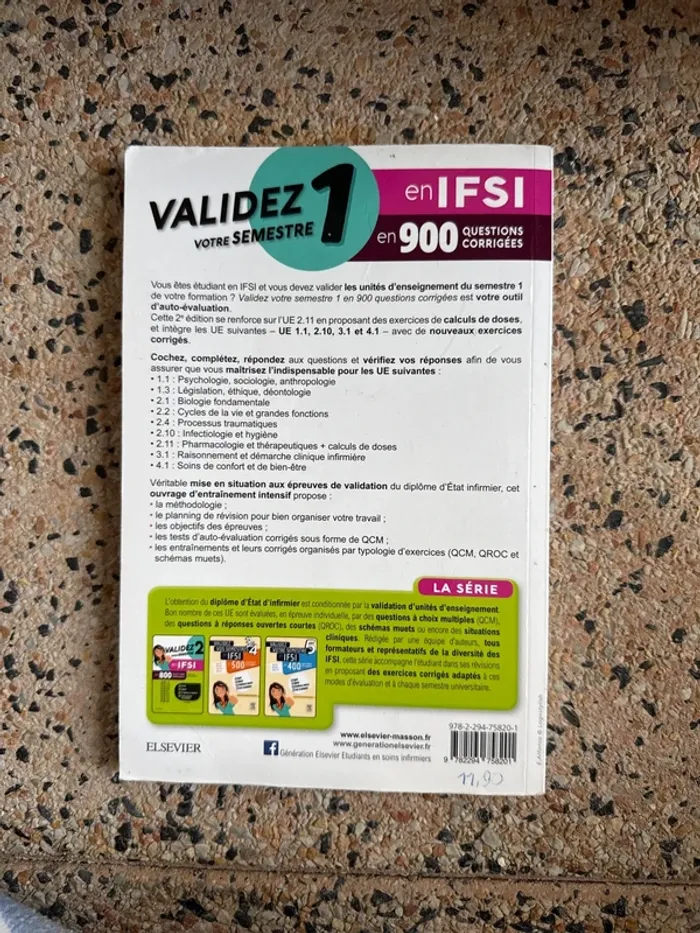 Livre validé votre semestre un en IFSI en 900 questions corrigé - photo numéro 3
