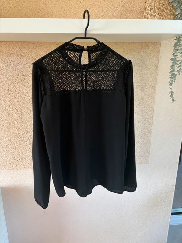 Blouse Promod taille 36 dentelle noire - photo numéro 2