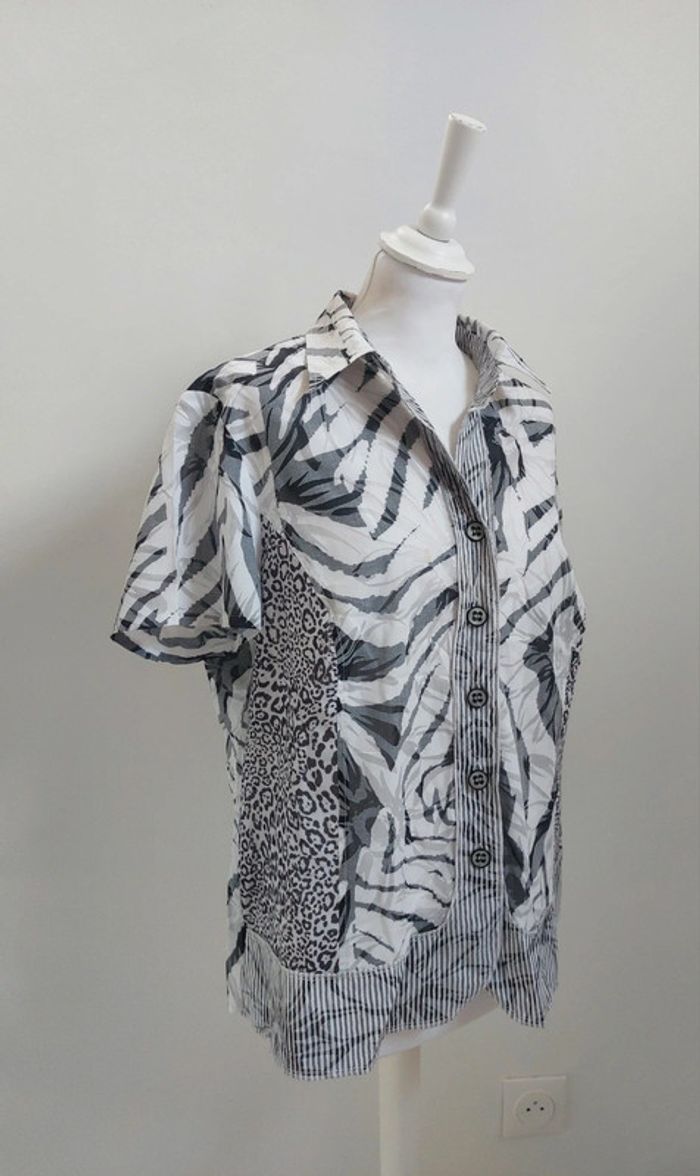 Chemise fluide imprimée manches courtes 46 - photo numéro 3