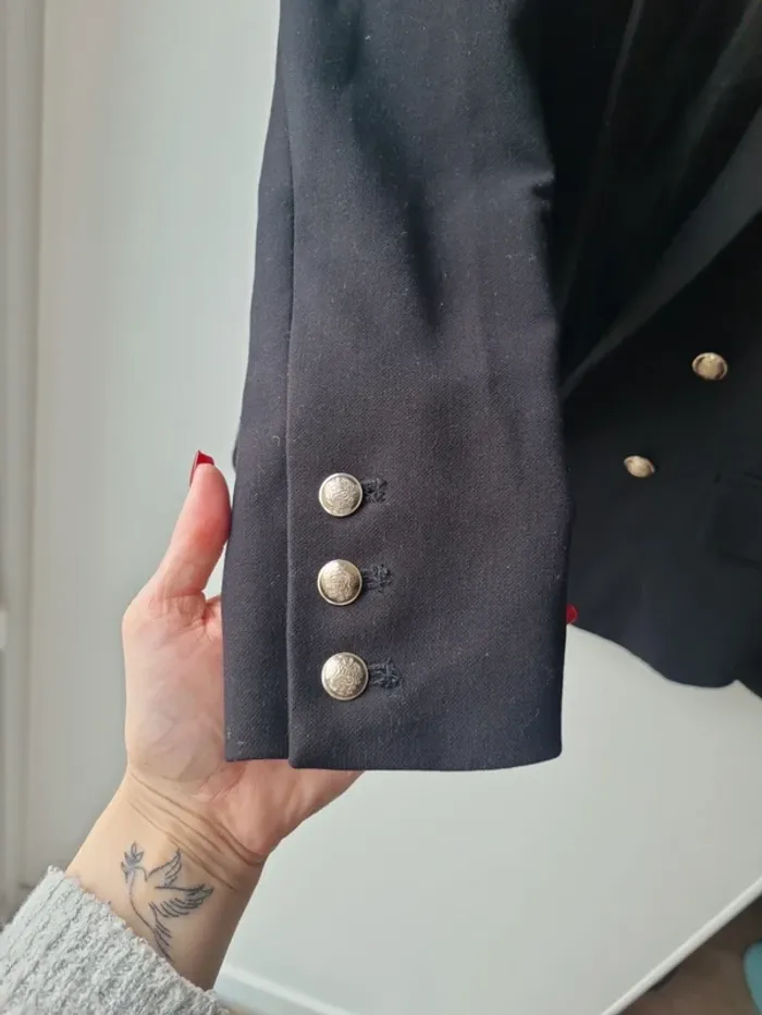 veste blazer noir a boutons mango - photo numéro 5