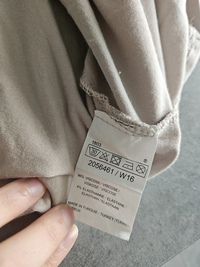 Mini robe tunique coupe évasée femme - Taille 6 (46 / XXXL) - Ecru - photo numéro 4