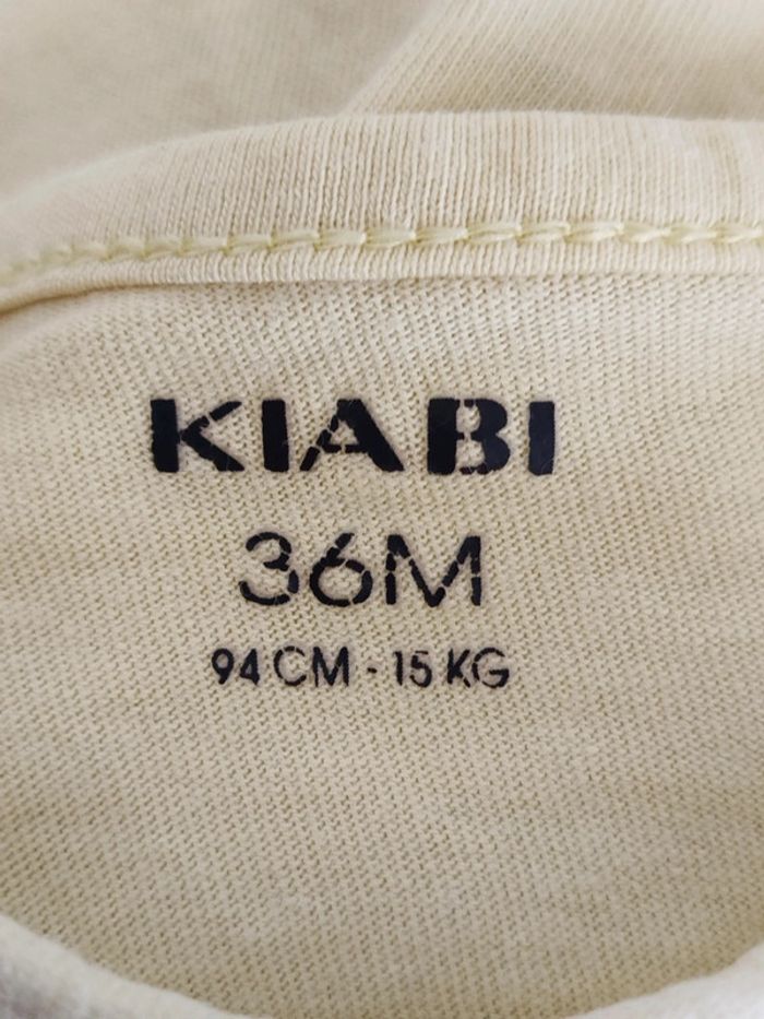 Tee-shirt manches courtes jaune imprimé Kiabi taille 36 mois / 3 ans - photo numéro 3