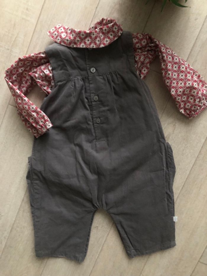 Ensemble gris et rouge fille Obaibi - photo numéro 2