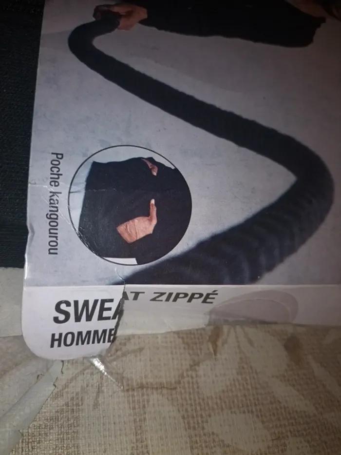 Sweat zippé à capuche homme taille xl - photo numéro 2