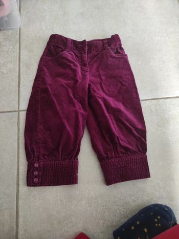 Pantacourt en velours clayeux 5 ans
