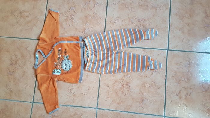 Pyjama 2 pièces garçon 9 mois orange Tape à l'oeil