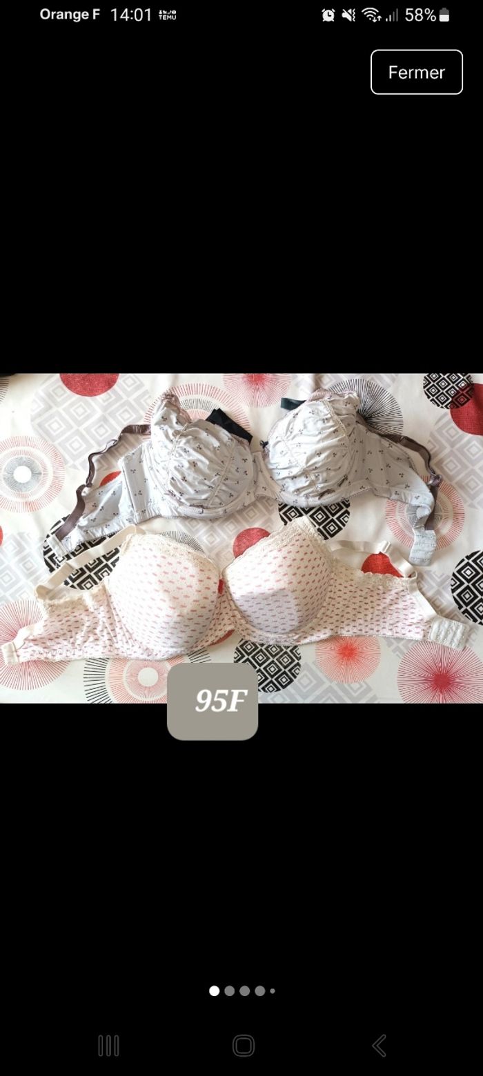 Lot 2 Soutiens-gorge grossesse allaitement 95F