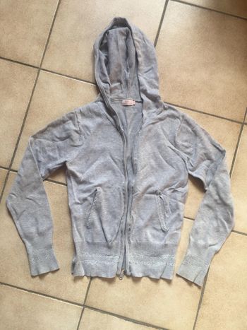 veste gris à capuche