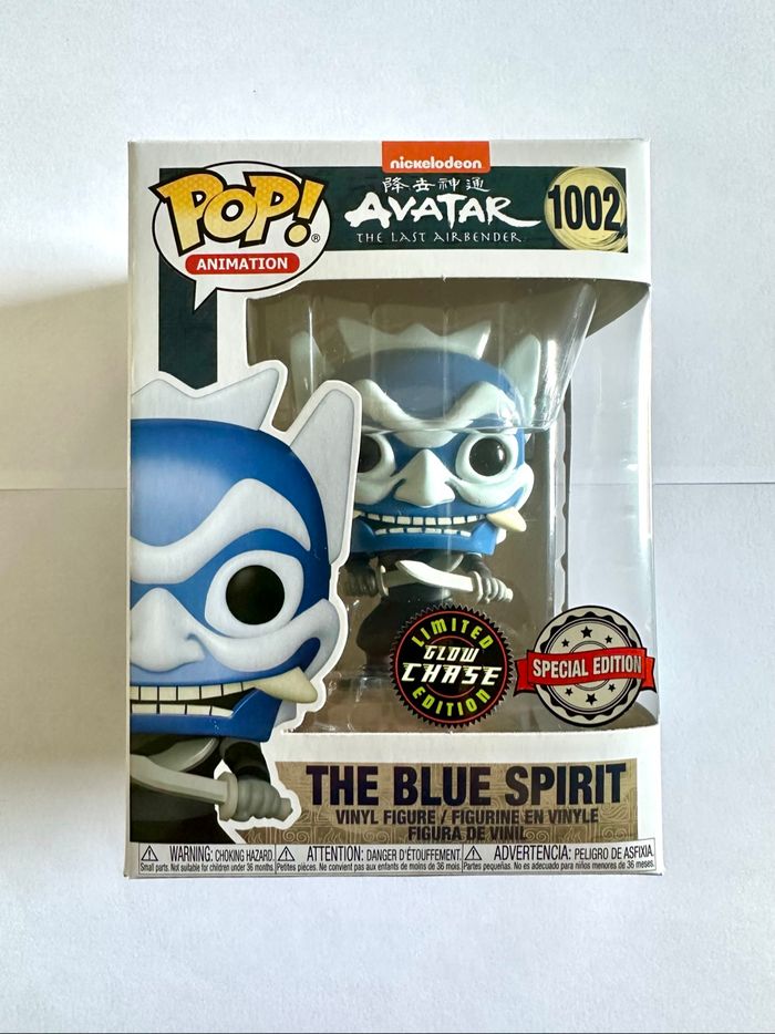 Figurine Funko Pop The Blue Spirit glow CHASE numéro 1002 Avatar