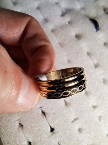 Bague acier inoxydable motifs