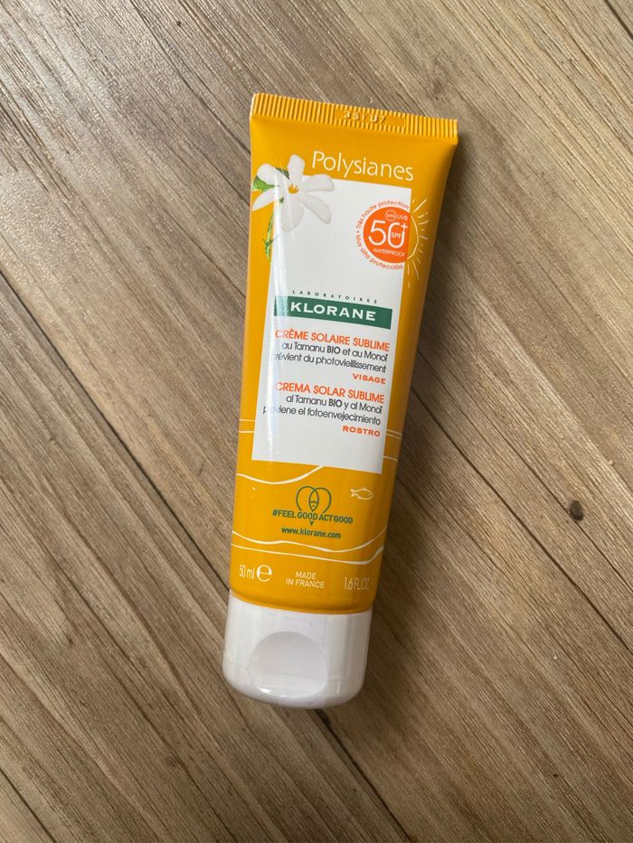 Crème solaire sublime  visage spf 50 Klorane 50 ml