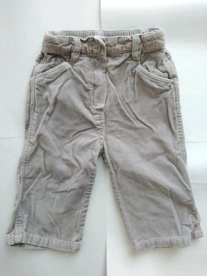 #lot de 3 pantalons velours Obaïbi, Grain de Blé, Tissaia taille 12 mois - photo numéro 3