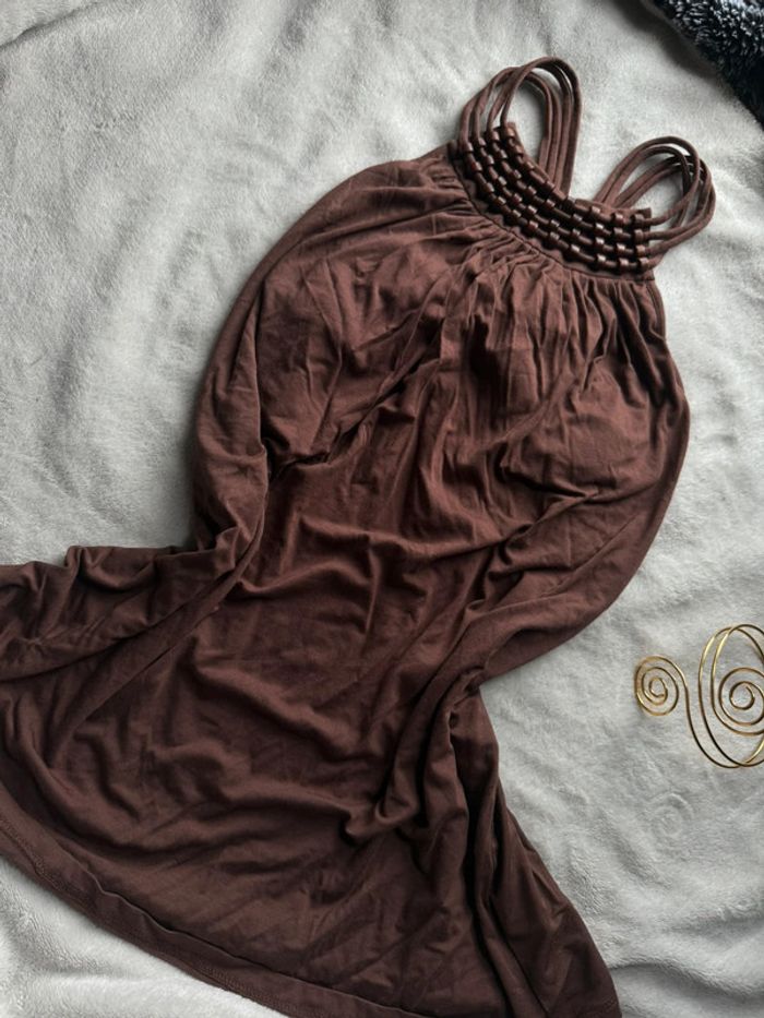 Top marron chocolat - photo numéro 7