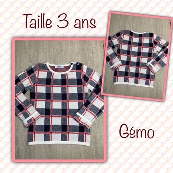 Pull à carreaux hiver - taille 3 ans