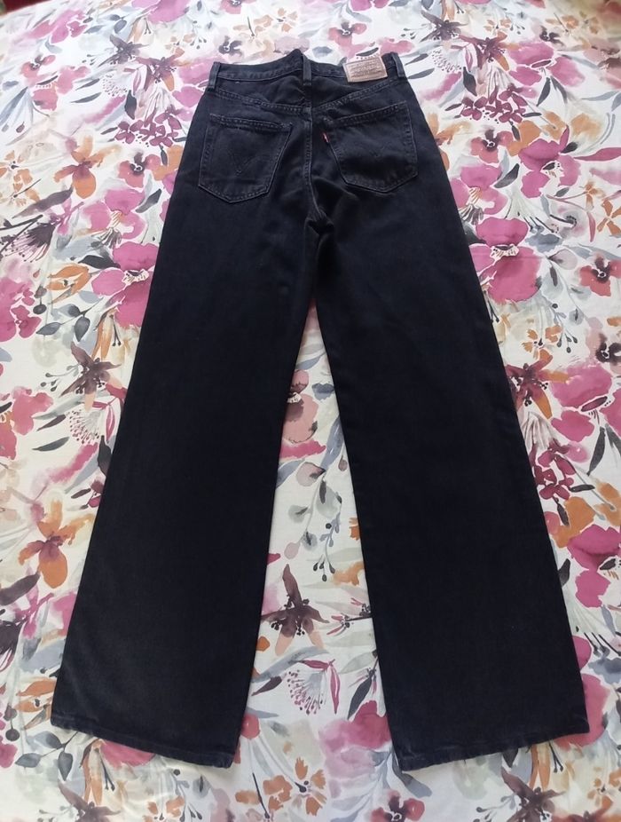 Jean Levis Ribcage Wide Leg W26/32 Color Rosie Posie-Noir - photo numéro 4