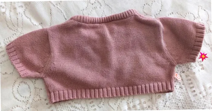 Boléro bébé fille 12 mois mauve tricoté Influx - photo numéro 2