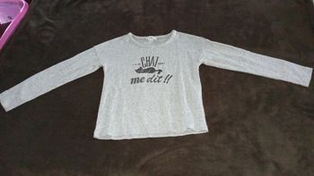 Pull motif chat 6ans La Halle