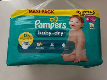 94 couches Pampers baby dry taille 4+