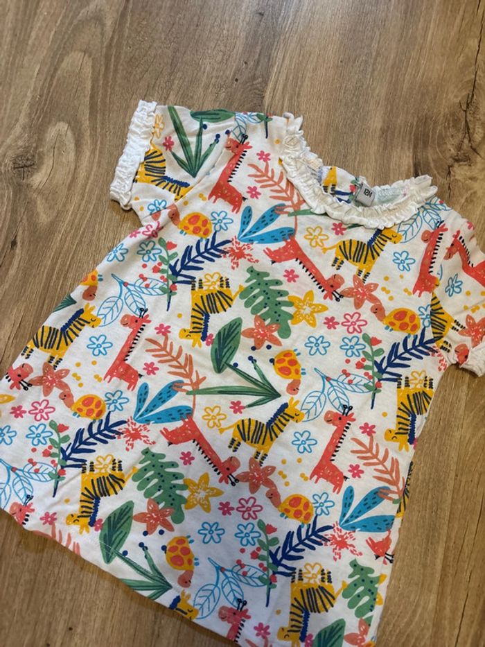 T-shirt manches courtes girafes 12 mois