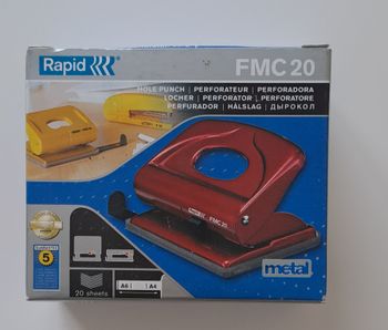 Perforateur métal Rapid FMC20 - bleu - 2 trous - NEUF