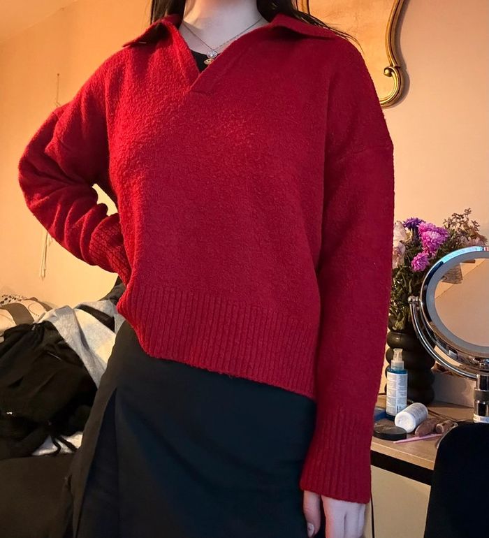 Pull rouge - photo numéro 5