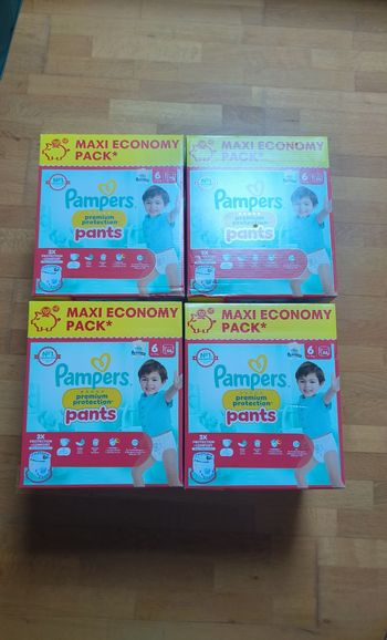 4 maxis economy packs Pampers premium protection pants taille 6