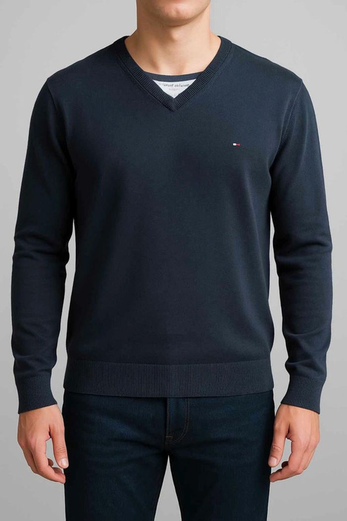 Pull col V Tommy Hilfiger Homme Taille L