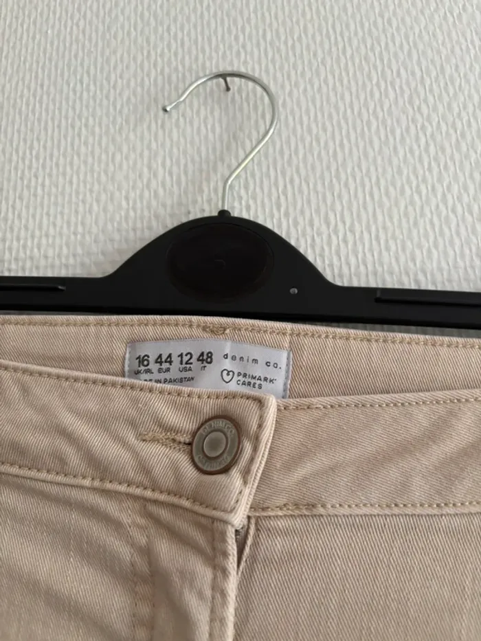 Jean wide leg beige - t44 - photo numéro 3